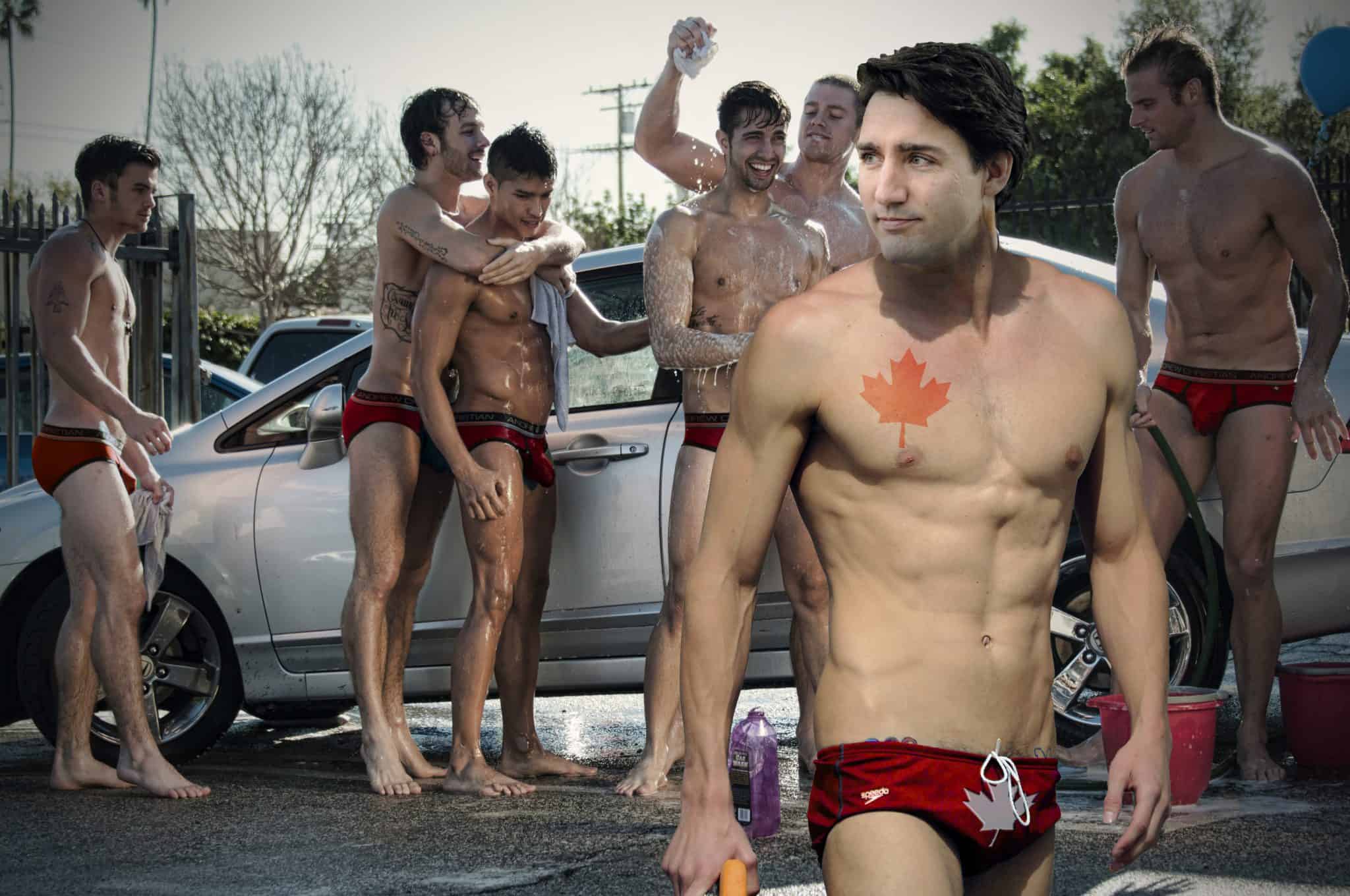 Canadian PM Justin Trudeau Organizes Sexy Car Wash To Address Budget Shortf...