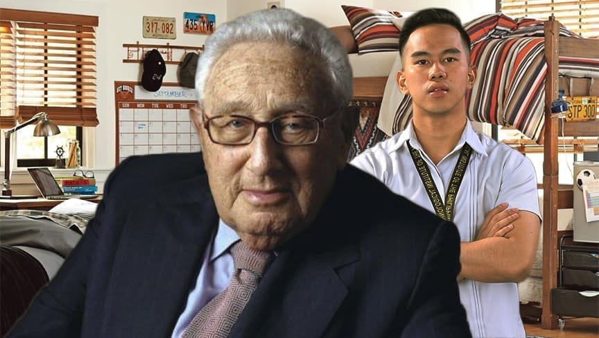 Man Desperately Searching For Life Lesson That Will End Body Swap With Henry Kissinger