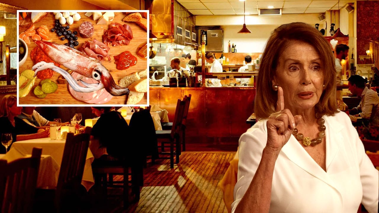 Pelosi Urges Caution In Removing Writhing Squid Meat From Charcuterie Spread