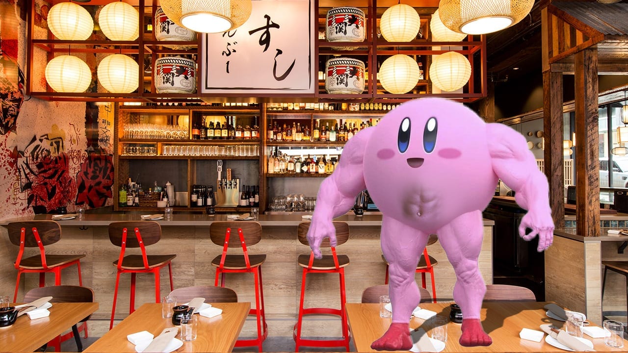 Remember Kirby? Well Now He’s Jacked And Wants You To Eat Sushi Off His Abs