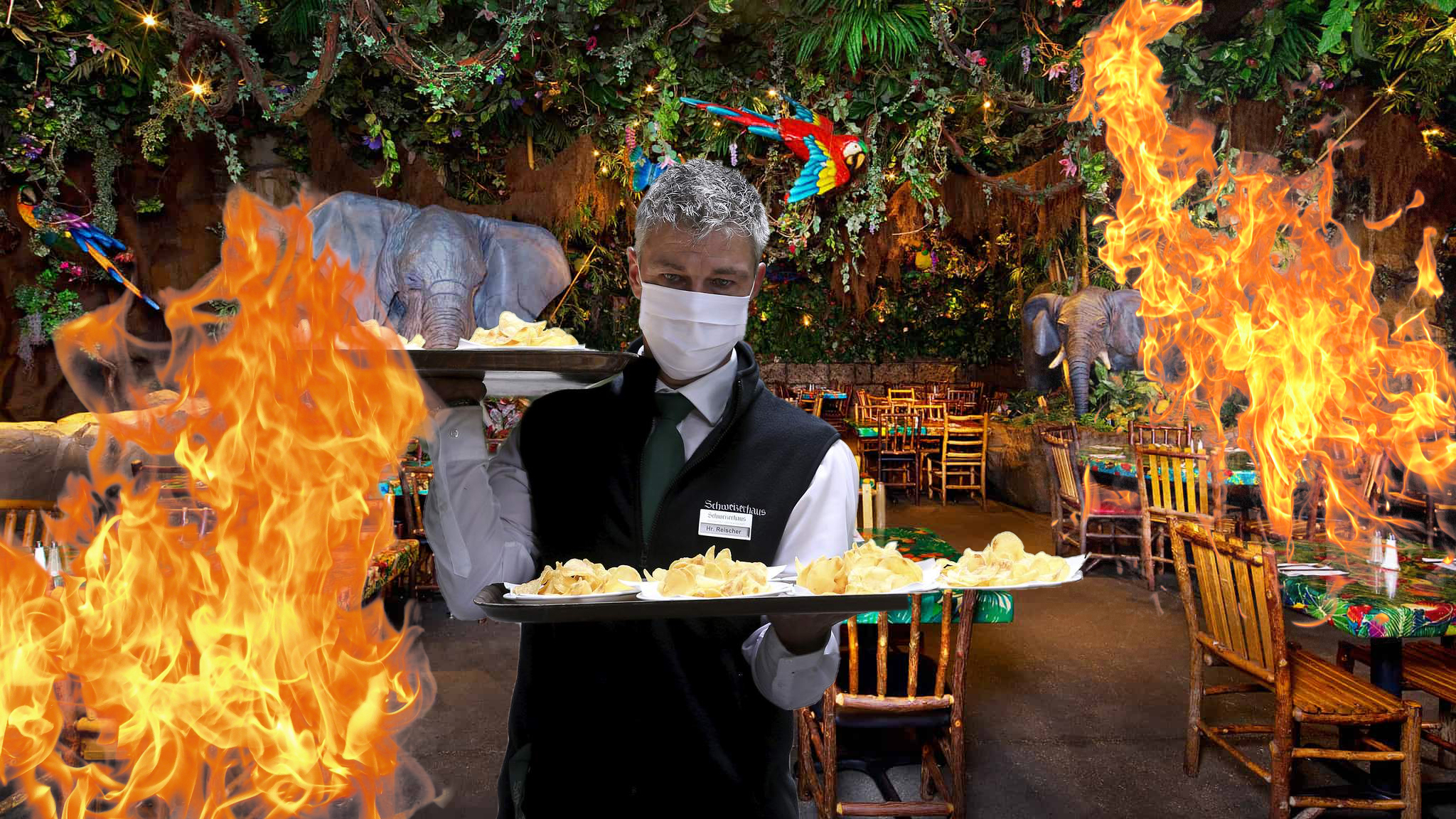Kitchen Fire Adds Extra Authenticity To Rainforest Cafe