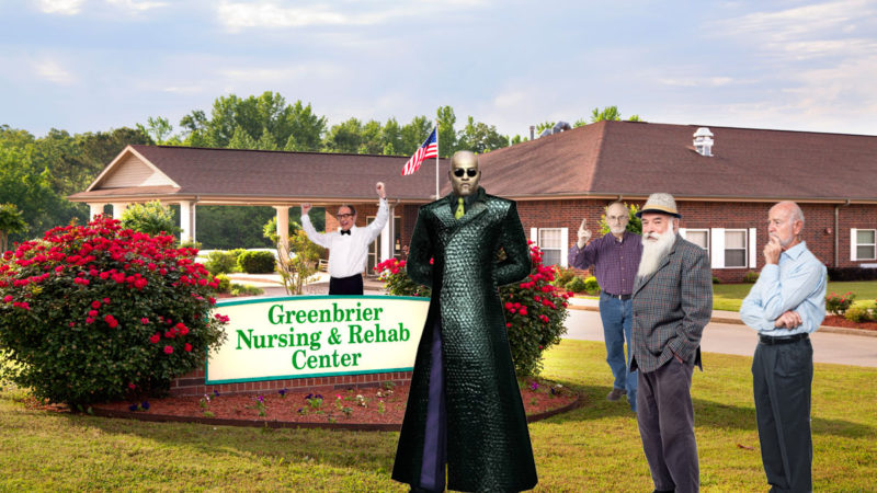 Down & Out Morpheus Busted Selling Surplus Blue Pills Outside Nursing Home